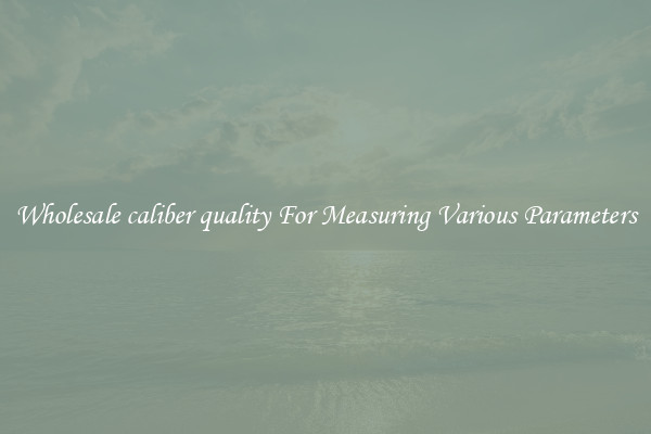 Wholesale caliber quality For Measuring Various Parameters