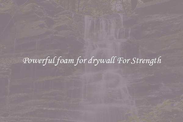 Powerful foam for drywall For Strength