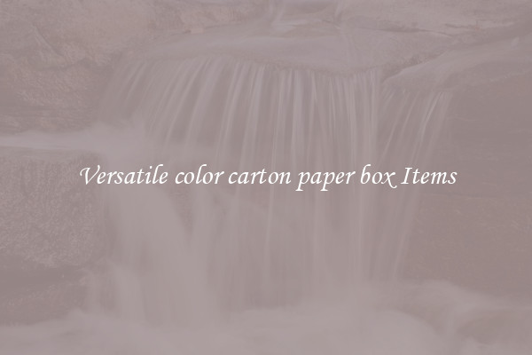Versatile color carton paper box Items