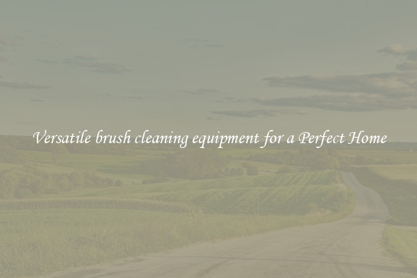 Versatile brush cleaning equipment for a Perfect Home