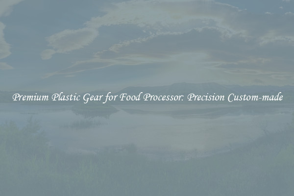 Premium Plastic Gear for Food Processor: Precision Custom-made