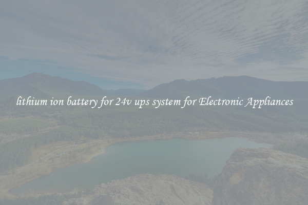 lithium ion battery for 24v ups system for Electronic Appliances