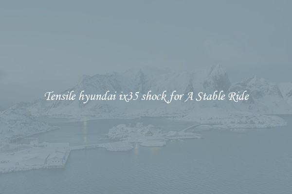 Tensile hyundai ix35 shock for A Stable Ride