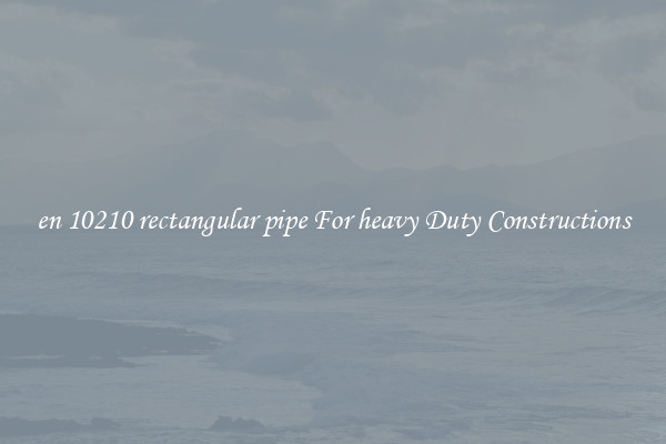 en 10210 rectangular pipe For heavy Duty Constructions