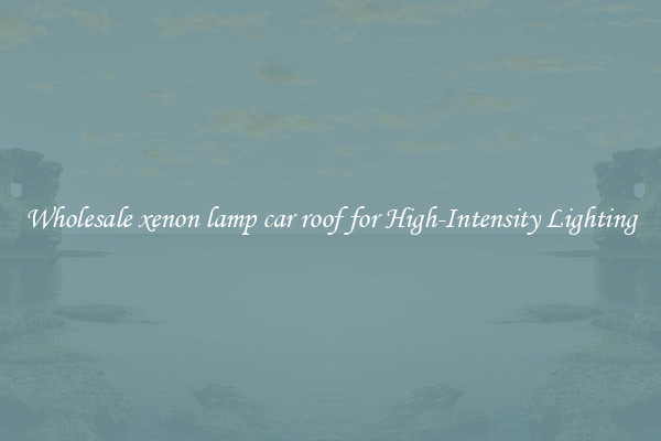 Wholesale xenon lamp car roof for High-Intensity Lighting