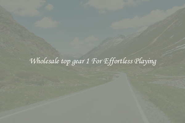 Wholesale top gear 1 For Effortless Playing
